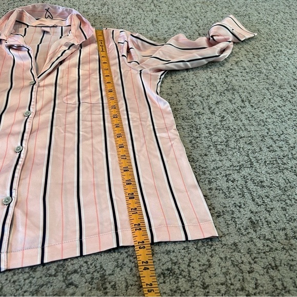 Victoria’s Secret Pink & Black Striped Long Sleeve Pajama Set Size Large - Picture 7 of 16